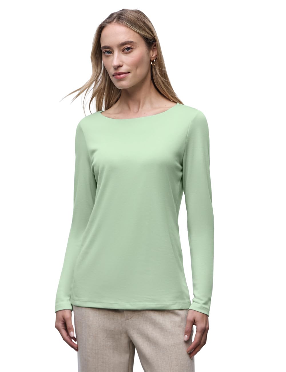 Street One Basic Long-Sleeved Shirt Pale Mint Green 42