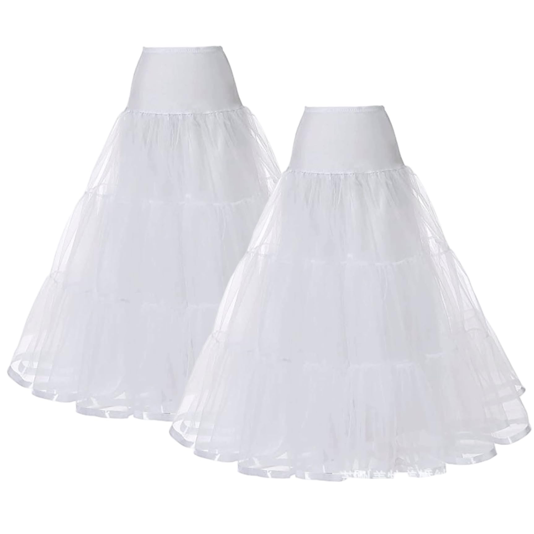 Jupon blanc en tulle longueur cheville jupon en crinoline respirant pour robe de soirée ou de mariage taille L