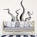 Produktbild Maribeatty Kraken Octopus Tentakeln Vinyl Wand Aufkleber Wohnzimmer Aufkleber Sea Creature Monster Schlafzimmer Decor Medium Schwarz