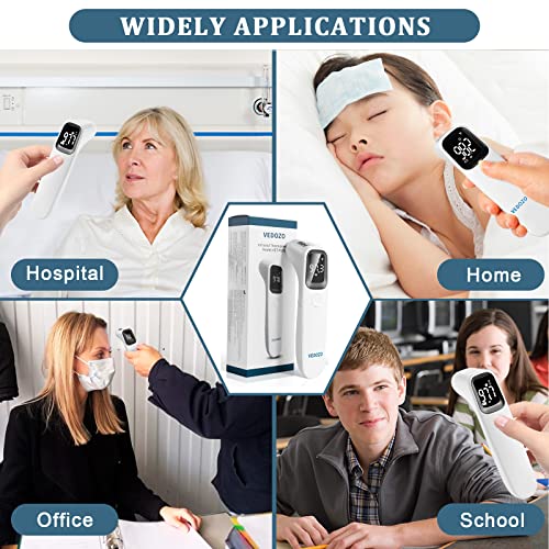 Forehead Thermometer, Vedozo Non-Contact Digital Infrared Thermometer For Kids Adults Fever Check Touchless Baby Thermometer With Led Screen, Accurate Reading, Memory Recall And Fever Alarm #TOP6