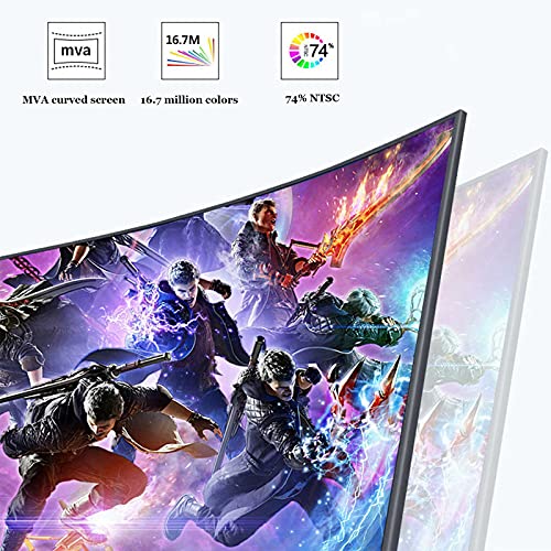 Image of Portable Monitor 24-inch Full Hd Led Computer Monitor 1920x1080p Curved Gaming Game Monitor 165hz with Dc+hdmi+dp+ Audio Interface