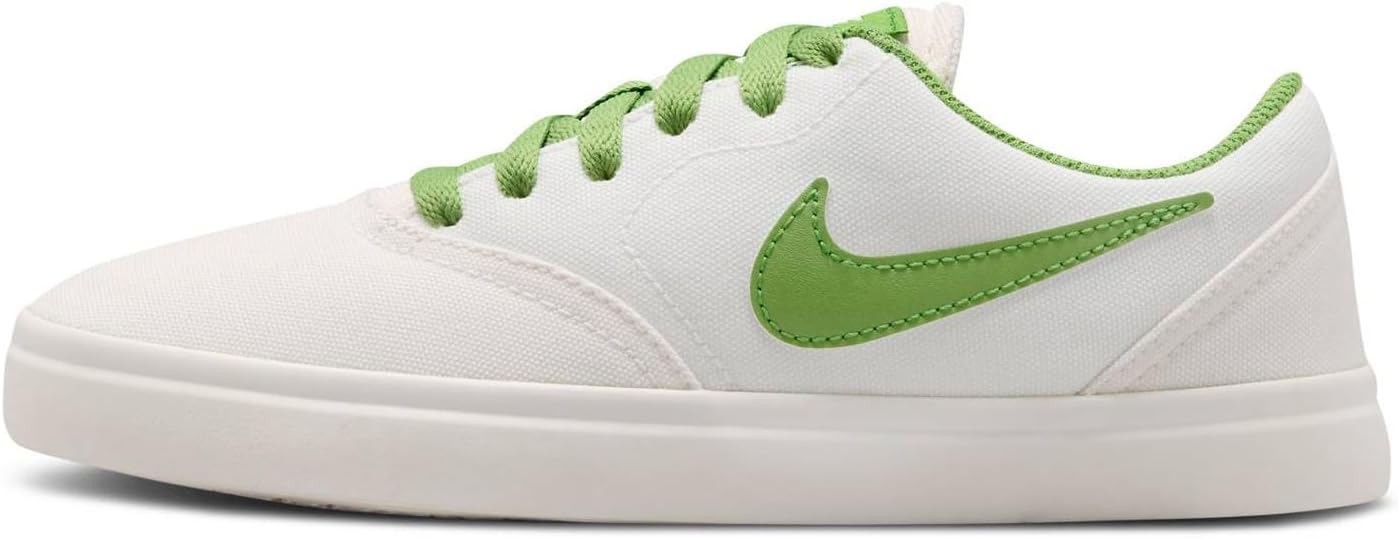 Nike SB Check Canvas Big Kids' Skate Shoes (905373-018, Phantom/Summit White/Sail/Chlorophyll) Size 6