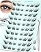 Obeyalash Ciglia Autoadesive Senza Colla Extension Mix 9-13mm Press e go kit Senza Colla Ciglia Finte Ciuffetti Pre Glue Fox Eye Cluster Lashes con Pinzette Adatto ai Principianti (Kit-Fox Eye) immagine
