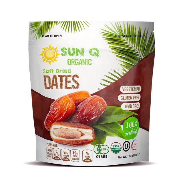 SunQ Organic Soft Dried Dates 170g