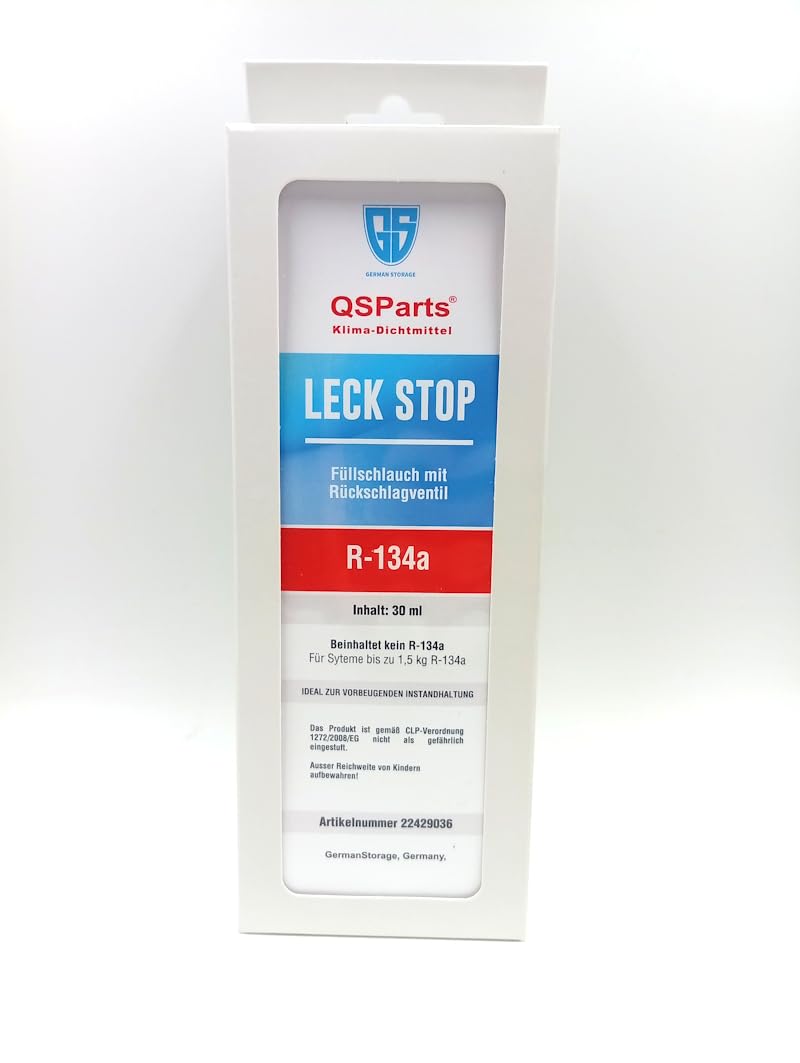 Klima Dichtmittel Klimaanlage Kfz Leckstopp R134a 30ml mit Füllschlauch + Adapter