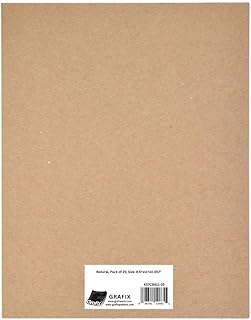Grafix Medio Peso truciolare fogli-8,5 "X 11" Naturale 25/Pkg