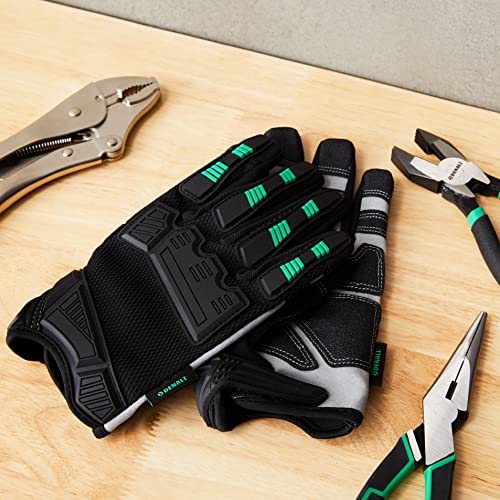 Amazon Brand - Denali Touch Screen Mechanics Work Gloves, Impact Protected, Non-Slip, Large #TOP7