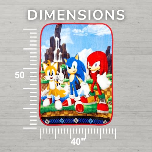 Image of Franco Sonic The Hedgehog Anime Kids Bedding Super Soft Silk Touch Throw, 40 in x 50 in, (Official Licensed Product) (Pack of 3)