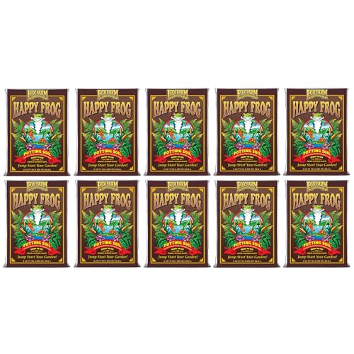 FoxFarm Happy Frog Potting Soil, 2cu ft (Pack of 10) - for Indoor/Outdoor Container Plants - Contains Mycorrhizae and Humic Acids