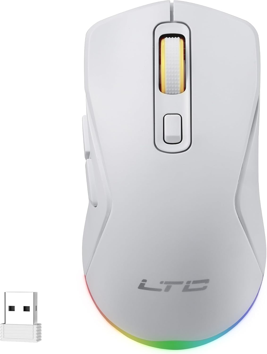 LTC GM025 Tri-Mode Wireless Gaming Mouse,12000 DPI PAW3311 Sensor, Ergonomic Mouse 2.4Ghz/BT/Wired, 6 Programmable Buttons, Customizable RGB Lighting, Pro Software LTC GM025 Tri-Mode Wireless Gaming Mouse,12000 DPI PAW3311 Sensor, Ergonomic Mouse 2.4Ghz/BT/Wired, 6 Programmable Buttons, Customizable RGB Lighting, Pro Software