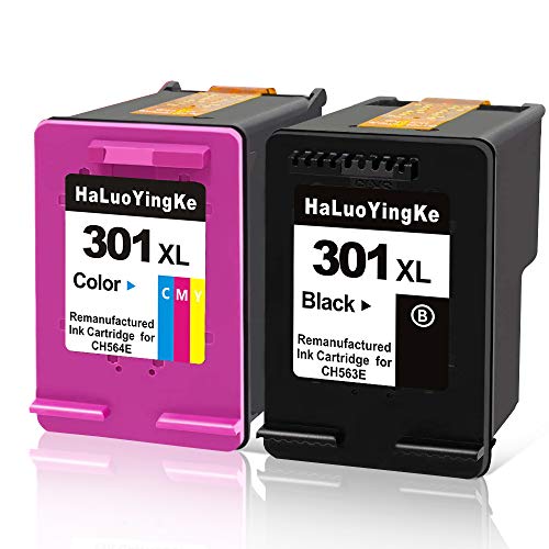 Cartuchos de Tinta HP 301 301 remanufacturados Compatible con HP Envy 4500 4502 4504 4505 Deskjet 1000 1010 1050 2000 2050 Officejet 2620 2622 2624 Impresora (1 Negro, 1 Tricolor)