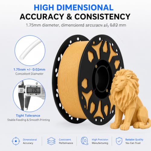 Image of FILAMONT PLA+ 3D Printer Filament 1.75mm, High Strength & Low Warp Printing Material, Dimensional Accuracy ±0.02mm, Vacuum Sealed with Desiccant, 1kg Spool (Skin)