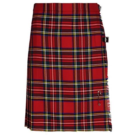 Oxfords Cashmere Ladies Short Kilt in Pure New Wool, Royal Stewart, 8 Cover