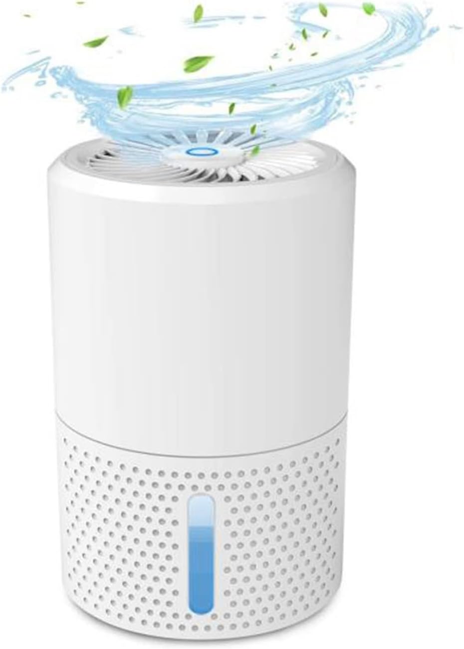 Purificador De Aire para El Hogar, Deshumidificador Absorbedores De Humedad Secador De Aire con Tanque De Agua De 900 Ml Deshumidificador De Aire Silencioso para El Armario del Baño del Sótano