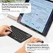 Ultra-Slim Bluetooth Keyboard Portable Mini Wireless Keyboard Rechargeable for Apple iPad iPhone Samsung Tablet Phone Smartphone iOS Android Windows (10 inch Black)