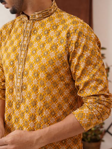 Image of Jompers Embroidered Kurta Pyjama Set For Men (,)