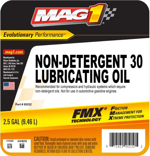 MAG 1 00232 Non-Detergent 30 Lubricating Oil - 2.5 Gallon