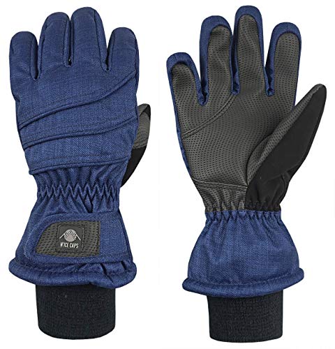 Image of N'Ice Caps Kids Waterproof Winter Thinsulate Warm Gloves | Boys and Girls Snow Ski Gloves with Durable Grippers on Palms, Fingers and Thumbs, 3M Insulation Ideal for Cold Weather