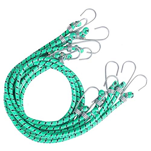 Cuerda de Equipaje,Pulpos para Bacas de Vehículos Longitud Surtida Elasticidad Fuerte con Gancho para Coche Moto Furgoneta Cubierta 6 Pack 60cm 80cm 100cm