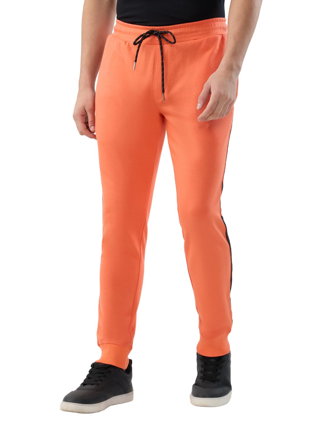 Men Slim Fit Solid Pattern Cotton Polyester Blend Flat Front Casual Jogger Pant-image-8