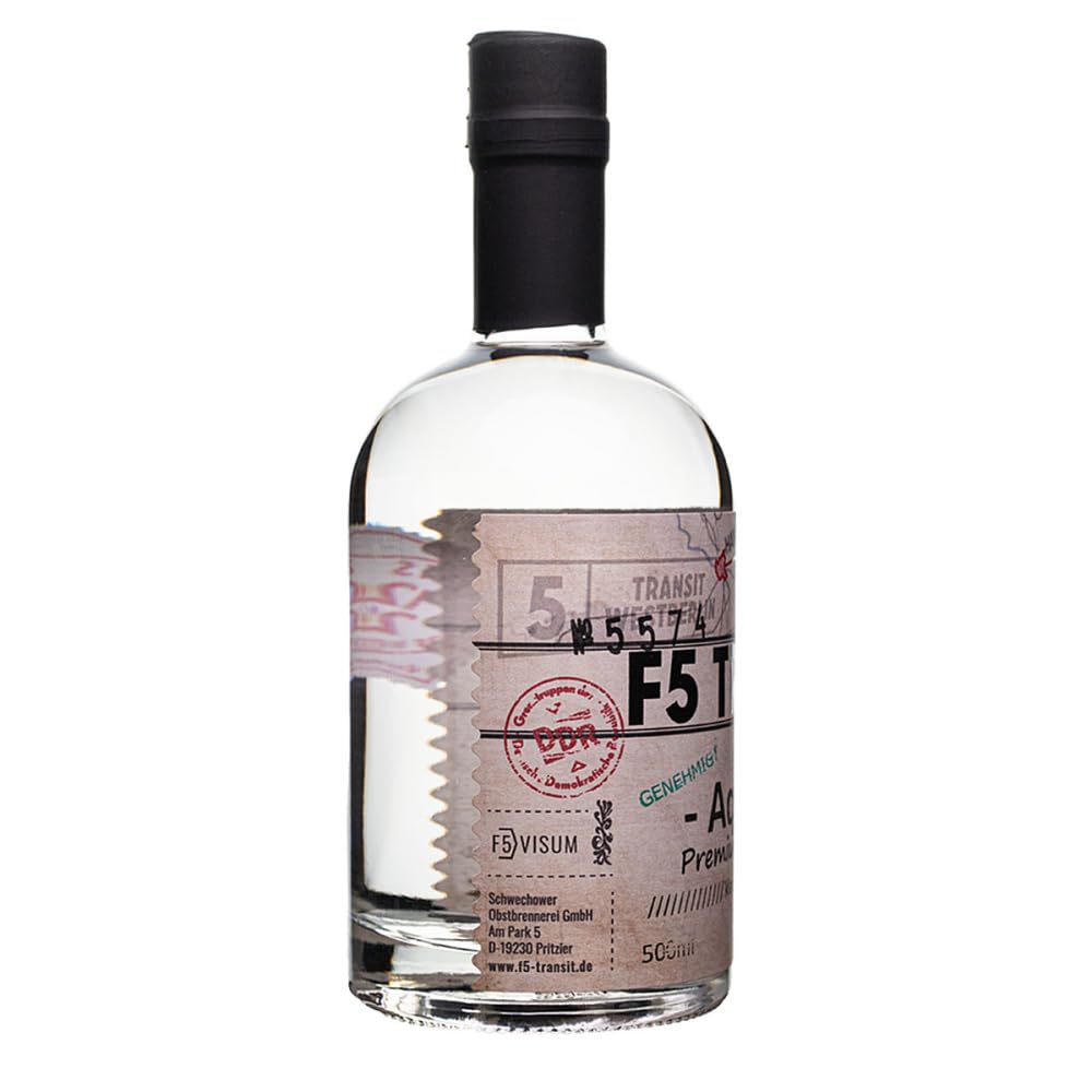 Aquavit 6x0.5l (40% Vol) No. 5574 - RATION | Norddeutsche Qualität | Akvavit | 6 Flaschen a 500ml | F5-Transit | Schwechower Brennerei (1229)