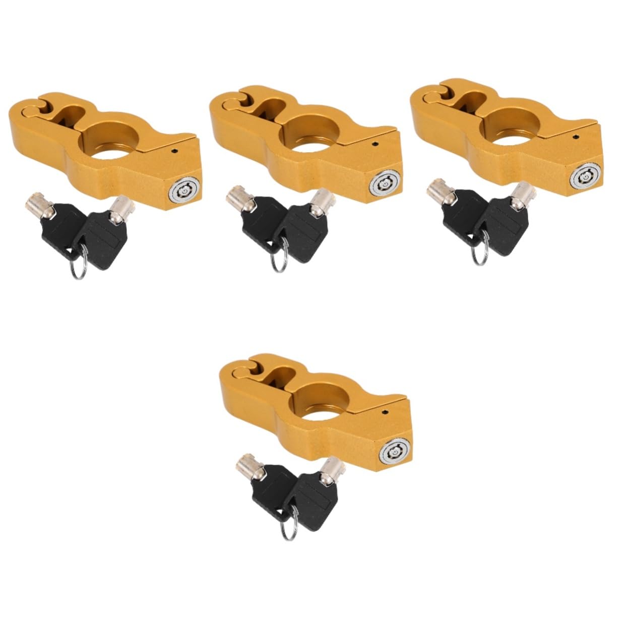 SOLUSTRE 4pièces Serrure De Guidon Pour Verrouillage Antivol Léger Et Compact Convient Plupart Des Freins De Installation Facile Et Sécurisée Accessoire Pratique Pour Motards