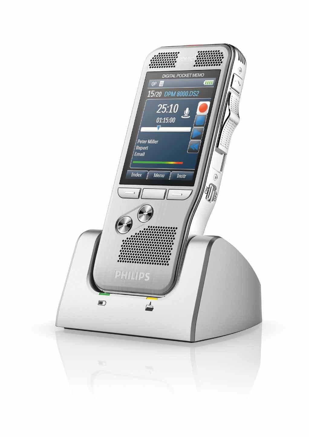 PHILIPS Pocket Mémo DPM8000, Carte SD, USB - avec logiciel