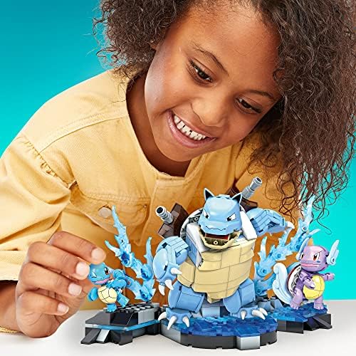 MEGA Pokémon Squirtle Evolution building set with 379 bricks and special pieces, toy gift set for ages 8+ and up, HDH93
