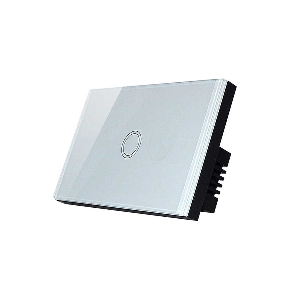 Pinakine® 1 Way Smart Touch Wall Control Light Switch Crystal Glass Panel 1 Gang White|64000514PNK-image-36