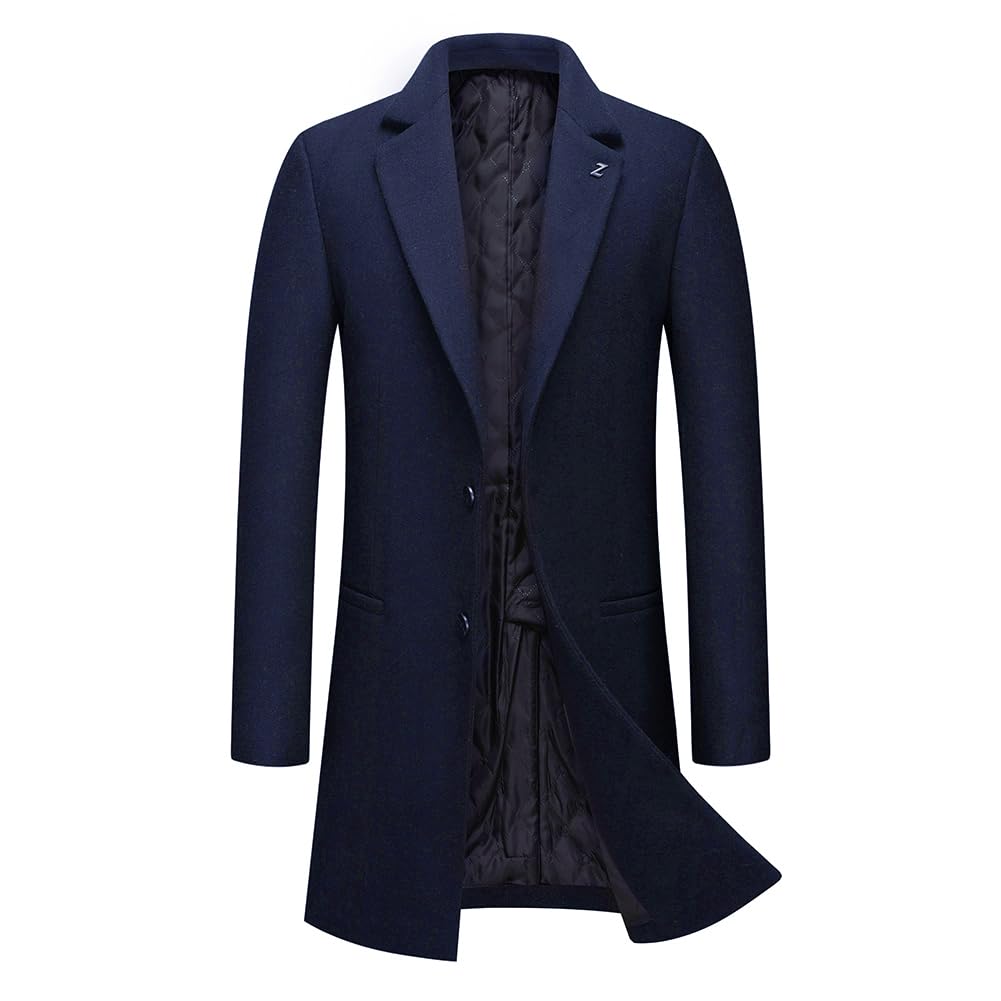 Allthemen Cappotto da Uomo con Colletto a Bottone Coat Casual Outerwear Caldo e Spesso per Inverno Coat