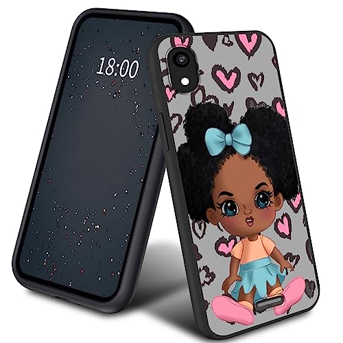 SROJDHFJB Baby Girl Black Slim Case for Moxee M2160, for Moxee M2160 Cute Silicone Phone Case for Men/Women, Full Covered Soft Gel Rubber Bumper Case for Moxee M2160 MH-T6000