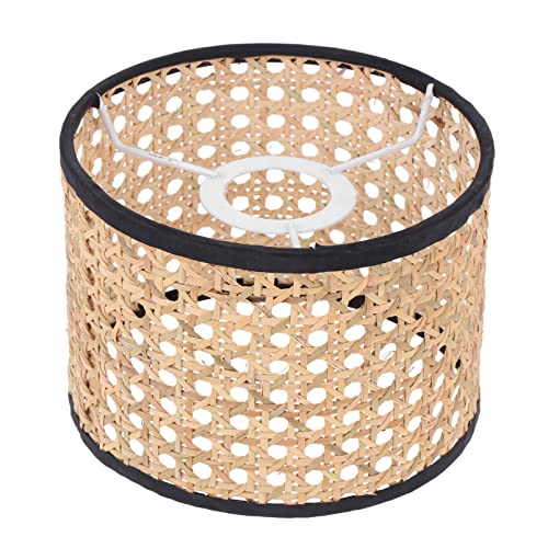 Rattan-Lampenschirm Im Boho-Style – Hellbraun, Für Tisch- & Pendelleuchten, Handgeflochten