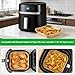 BYKITCHEN Large Air Fryer Liners Disposable, 200PCS 9 Inch Square Parchment Paper Liners for 8L-12L Air Fryer & Oven,Nonstick Food Grade Airfryer Accessories for Russell Hobbs 8.3L