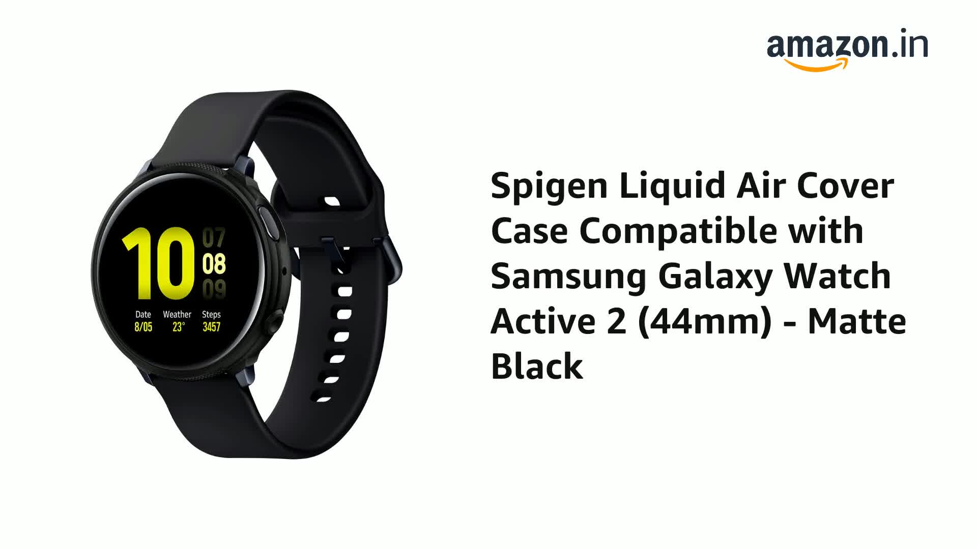 Spigen Liquid Air Cover Case Designed For Samsung Galaxy Watch Active 2 44mm Matte Black Watch Is Not Included Amazon In Watches Spigen Liquid Air Cover Case Designed For Samsung Galaxy Watch Active 2 44mm Matte Black Watch Is Not Included Amazon In Watches