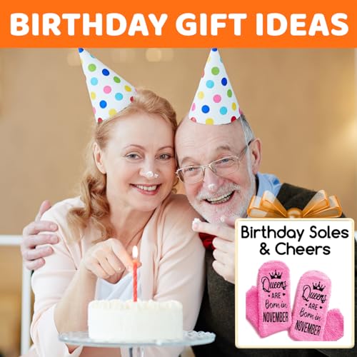 HAPPYPOP Birthday Gifts Ideas Socks for Women - August September October Birthday Presents3
