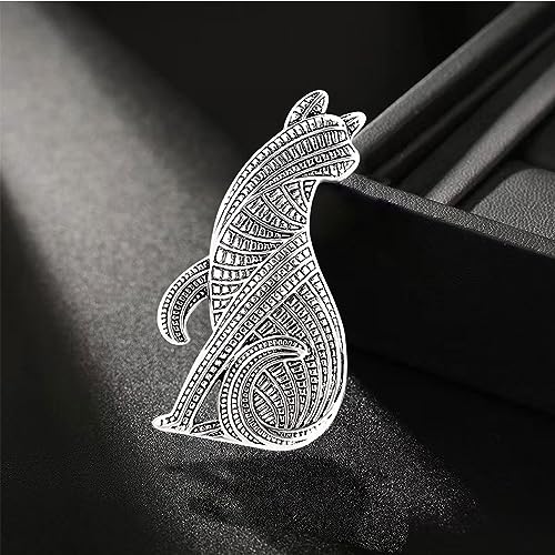Image of Sitting Cat Brooch Pin for Women Girls Fashion Cute Textured Abstract Kitten Animal Brooches Lapel Pins Unisex Christmas Holiday Festival Hat Bag Suit Dress Accessories Jewelry Gift for Pet-lover