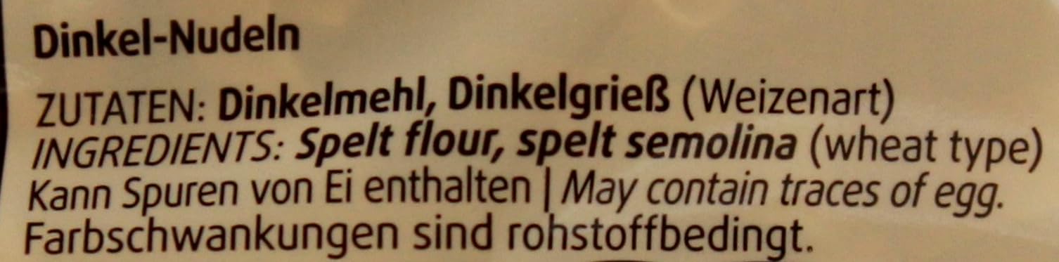 Dorfmühle Oberschwäbische Dinkel Band-Nudeln, 12er Pack (12 x 500g)