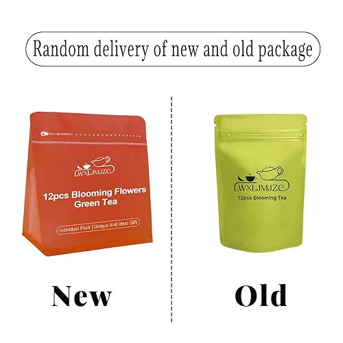 Miniatura 6 de LWXLJMJZC -12 piezas de té floreciente envuelto individualmente, té floreciente de jazmín, té verde con flores