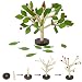 Agirlgle Creative Wood Building Blocks Tree Set for Kids Children Men Preschool Boys and Girls DIY Learning Educational 3D Wooden Assembled Toys Tile Game —Home Office Decor (Green Leaves)