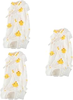 iplusmile 3 Peças De Roupas De De Gatos Suprimentos Para Animais De Estimação Traje De Recuperação Traje Amarelo Para Animais De Estimação Anti-Quebra De Gaze Traje De Gato Traje