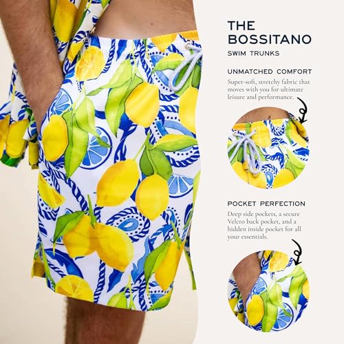 Men's Swim Trunks, Mid-Length Comfortable Swim Shorts, with Elastic Waistband, Mesh Lining, and Triple Stitched4
