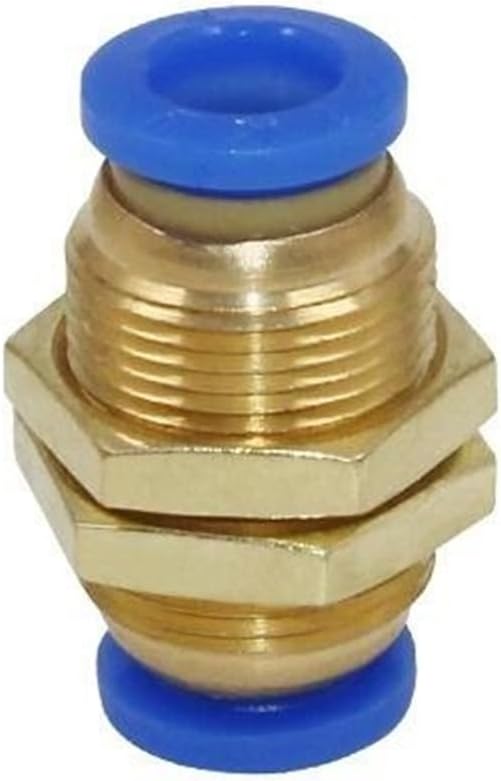 PM Air Couplings Tubes Quick Couplings for OD Tube Straight 4 6 8 10mm Copper Pneumatic Fittings Water Push Type Hose Fitting 1Pcs(8,1pcs)