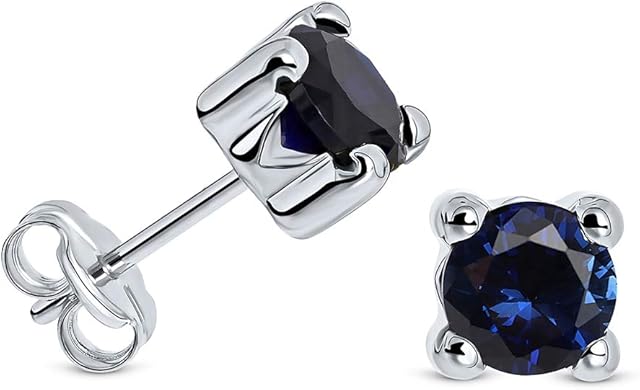 Miore 4 prongs stud earrings for women in 9kt 375 yellow/white gold with gem