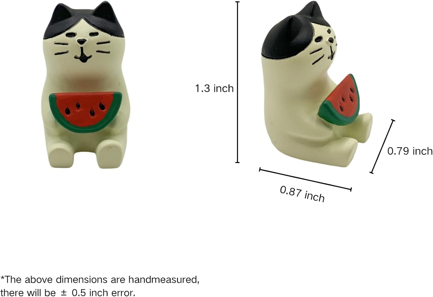 Miniature Watermelon & Lemon Cat Figurines, Home & Garden Decor,Sculpture for Shelf, Desk Decoration,Funny Desk Accessories image 3