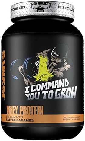 I Command You To Grow | Iron Addicts | Protein Growth Complex | Formulated By CT Fletcher (28 Servings, Supermans Salted Caramel)