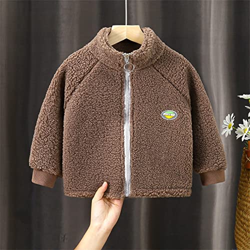 Kids Child Toddler Boys Girls Solid Long Sleeve Fleece Winter Coats Thickened Warm Jacket Outwear Outfits for 1~10T2