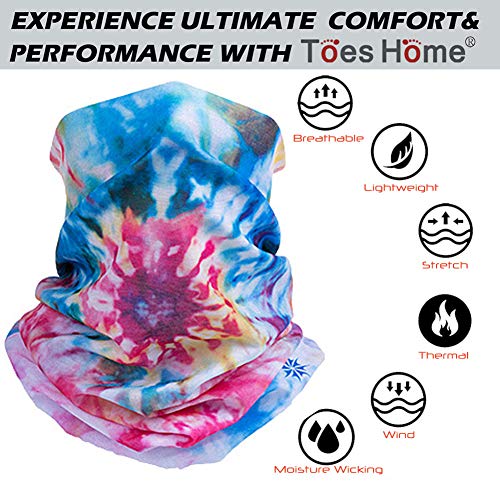 Toes Home 6PCS Outdoor Magic Headband Elastic Seamless Bandana Neck Gaiter Scarf UV Resistence Sport Headwear Boho Series for Yoga Hiking Riding Motorcycling