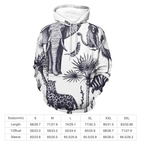 Sweat à capuche Eléphant Léopard Lion idéal pour vos sorties casual - 2