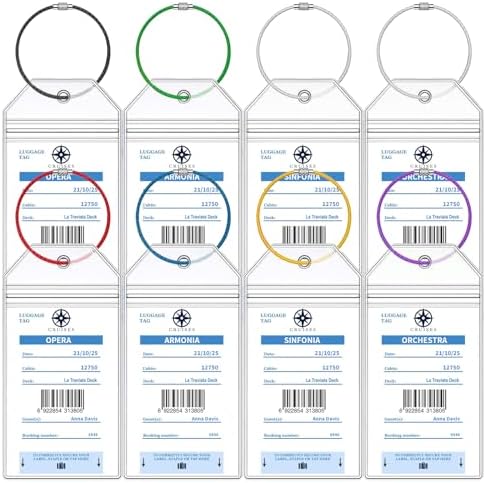 MSC Cruise Luggage Tag Holders, Waterpoof MSC Cruise Luggage Tag ...