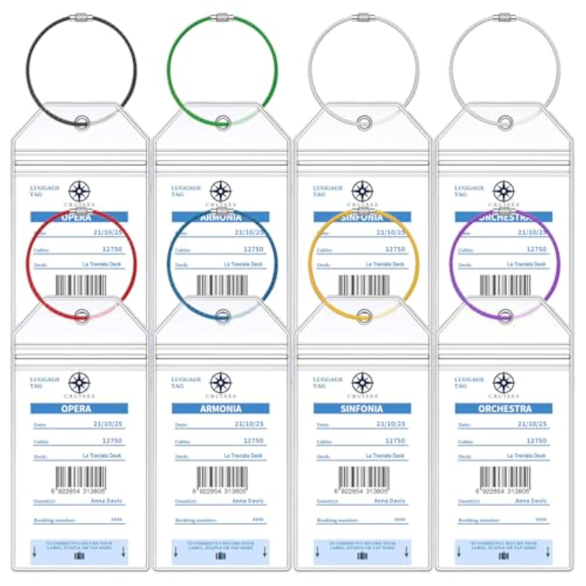 MSC Cruise Luggage Tag Holders